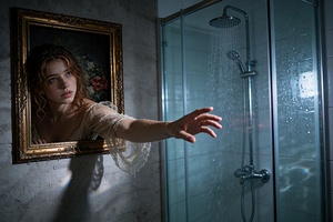 Woman Emerging from Picture Frame 1