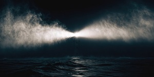 Lighthouse Beacon Over Dark Ocean 1