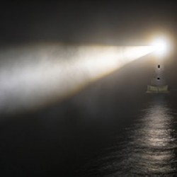 Lighthouse Beacon Over Dark Ocean   High Resolution 4