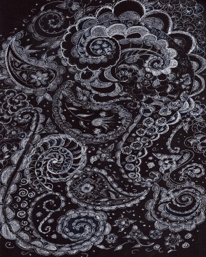 paisley chalk design