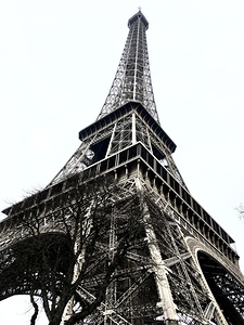 Eiffel Tower Close Up in Paris France