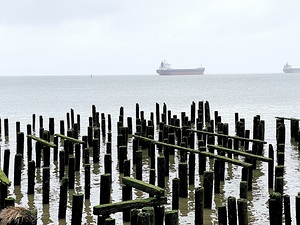 Pier Ruin in Astoria Oregon