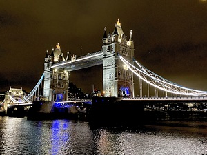 Tower Bridge After Dark in London United Kingdom