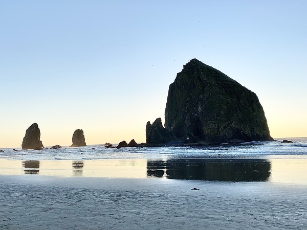 Cannon Beach Haystack  Rocks Oregon by JJones Arts