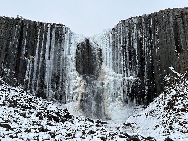 Icy Studlagil Waterfall Iceland Print