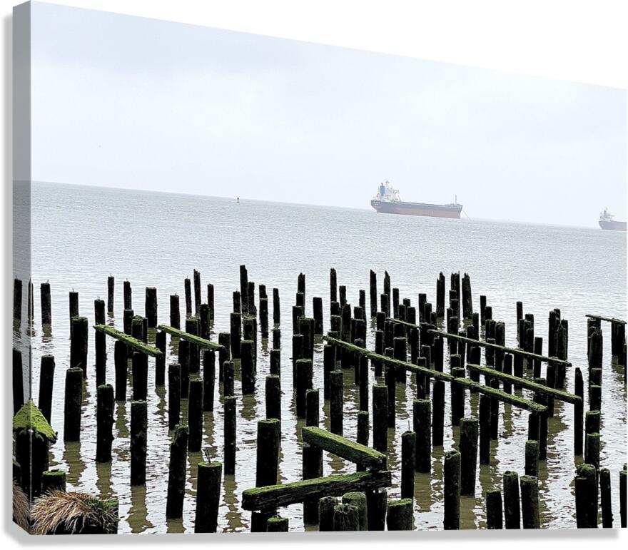 Pier Ruin in Astoria Oregon Canvas Print
