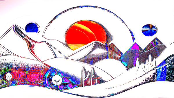 Mountain time. Print