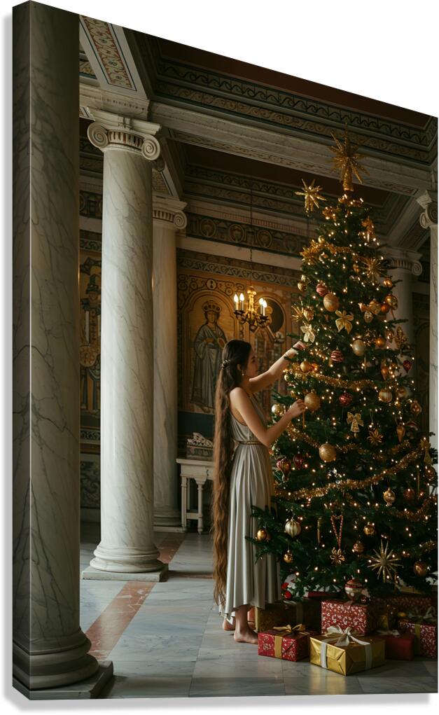 Christmas Girl Canvas Print