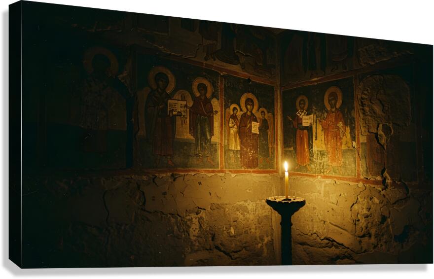 Old Coptic Icon Canvas Print