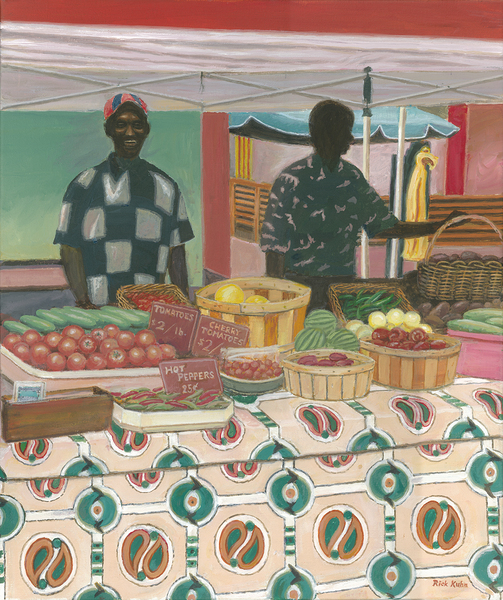 The African Market 20x24 by Rick Kuhn