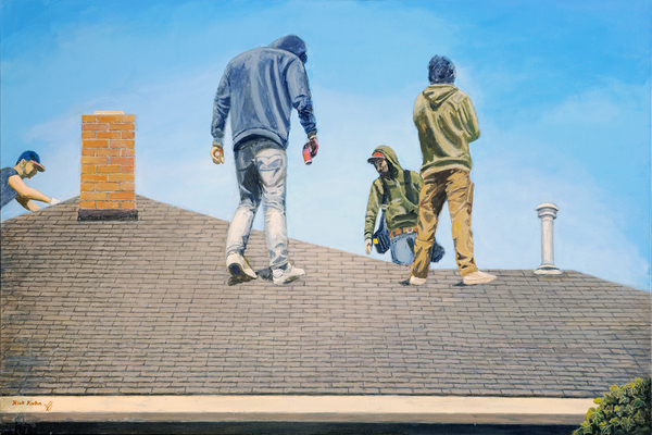 Roofers 20X30 by Rick Kuhn