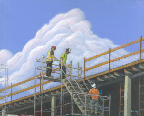 The New Construction - In Idaho Series - 16x20 by Rick Kuhn