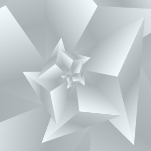 Trendy White Polygen Art Print