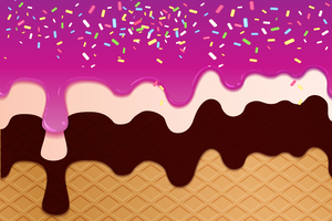 Almond Raspberry Swirl Delight Waffle