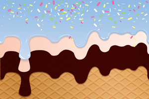 Blue Creamy Waffle Drips
