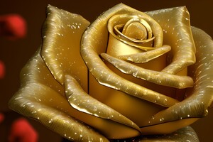 Gold Rose Art