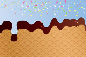 Aqua Creamy Waffle Artwork