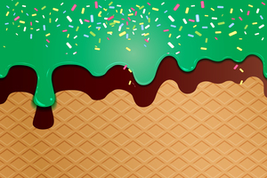 Green Creamy Waffle Artwork