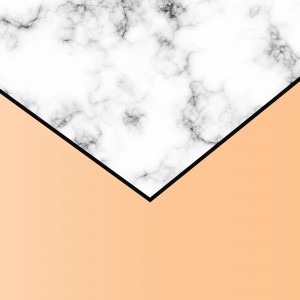 ABSTRACT ORANGE MODERN MARBLE Print