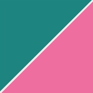 Deep Turquoise and Pink Abstract