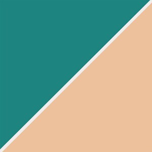 Deep Turquoise and Tan Abstract