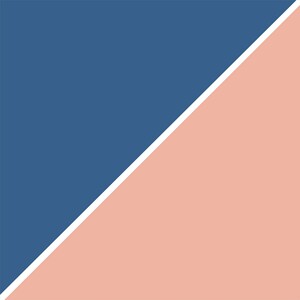 Denim and Peach Abstract