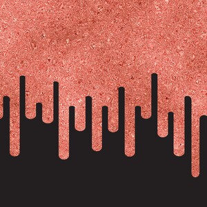 Dripping Peach Glitter
