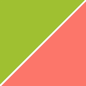 Lime Green and Living Coral Abstract