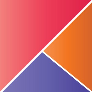 Modern Red and Blue Abstract 