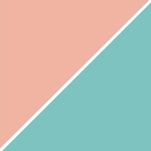 Peach and Turquoise Abstract