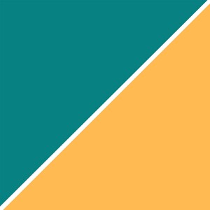 Teal Blue and Orange Abstract