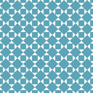 Turquoise Squares And Diamonds Pattern