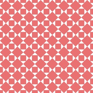 Orange Squares And Diamonds Pattern