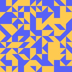 Mid Century Yellow Geometric
