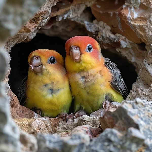 Devoted Lovebirds Print