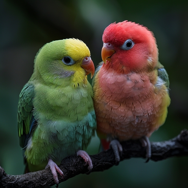 Serene Lovebird Print