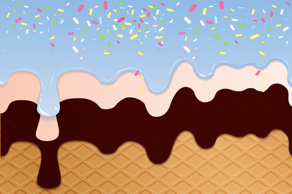 Blue Creamy Waffle Drips by rizu_designs