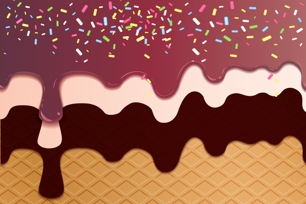 Dark Chocolate Raspberry Waffle Print