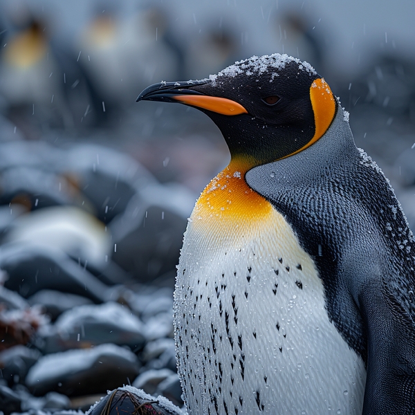 Arctic Sparkle Penguin Print