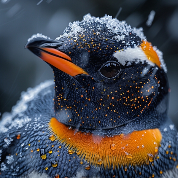 Snowy Penguin Print
