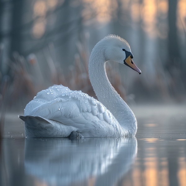 Captivating Swan Print