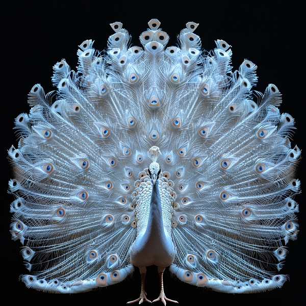 Elegant Peacock Feathers Print