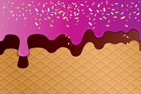 Magenta Creamy Waffle Art by rizu_designs
