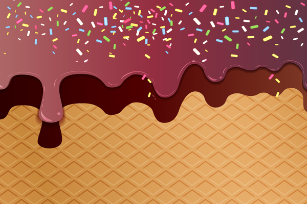 Dark Chocolate Creamy Waffle Art by rizu_designs
