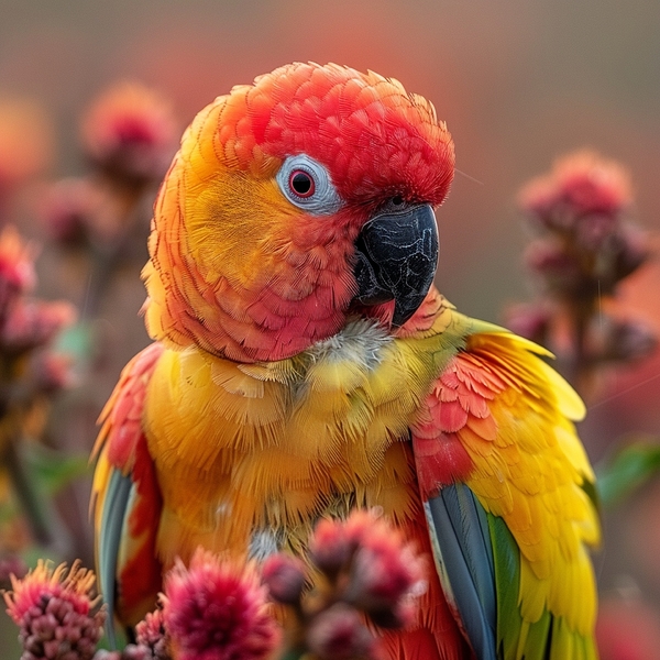 Adorable Sun Conure Bird by rizu_designs