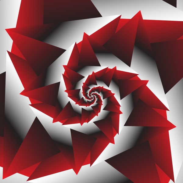Abstract Geometric Red Graphics Print