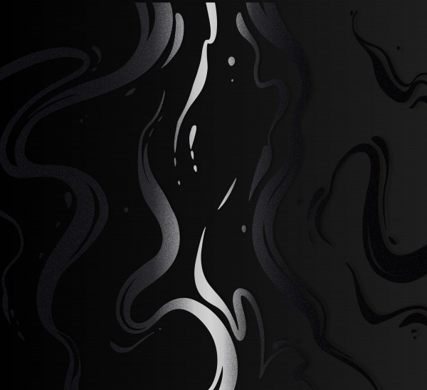Classy Liquid Black Marble Print