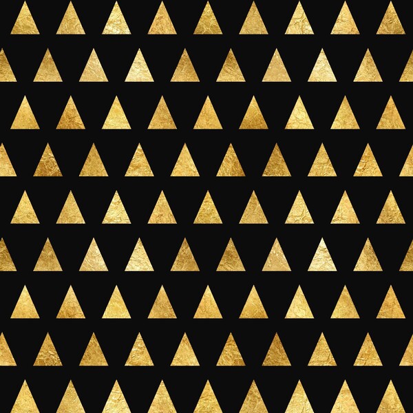 Gold Paper Texture Triangle Print