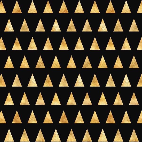 Gold Shimmer Triangle Print