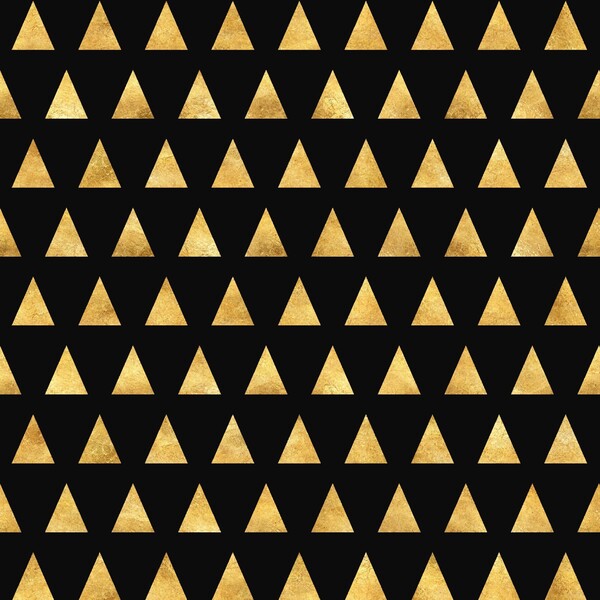 Gold Texture Triangle Print